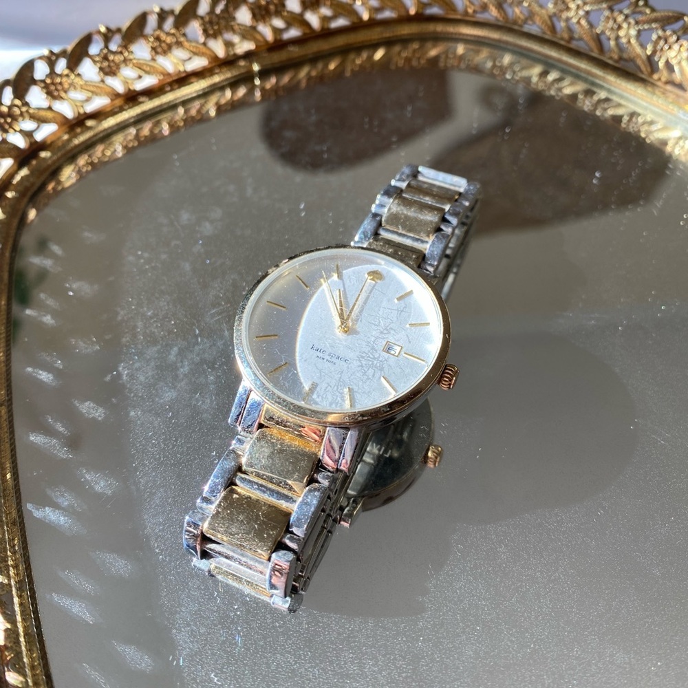 Kate Spade watch two-tone silver and gold